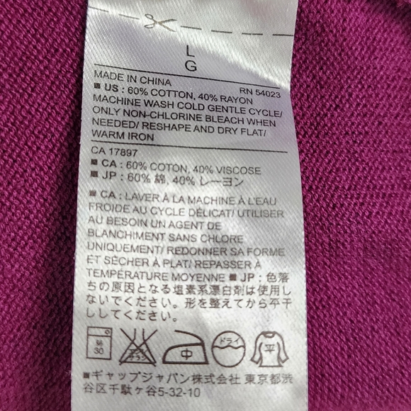 Banana Republic Mixed Textures Plum Purple Knit Pullover Sweater Size L - Picture 10 of 11